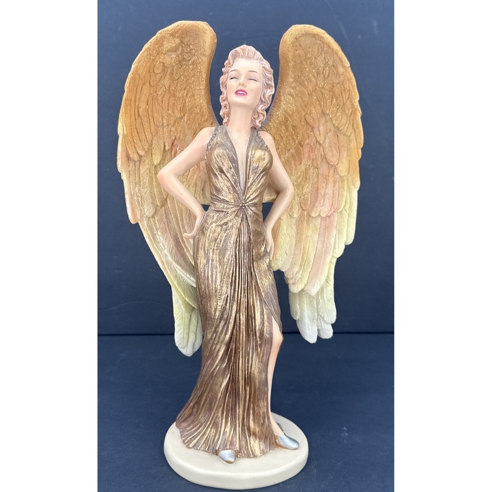 Marilyn Monroe Angel Statue DWK 2003 Collectible Figurine Wings Gold Dress 12"‎